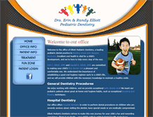 Tablet Screenshot of elliottpediatricdentistry.com